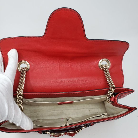 Auth Gucci Medium Emily Red GuccissimaShoulder Bag - Picture 11 of 16